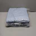 Joysoul Goose Feathers Fiber Comforter - Lightweight Ultra Soft Fabric Cover Breathable White Down Feather Fill, Blue Queen Size Duvet Insert (88" X 88")