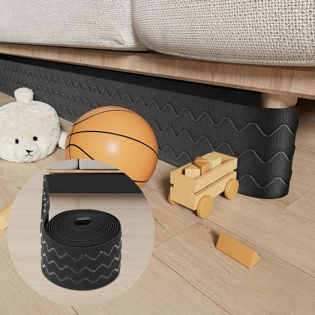 Babenest 156" x 3" Under Couch Blocker, Adjustable Long Elastic Sofa Blocker to Prevent Kids, Pet, Toys, Strap Barrier Couch Guards for Bottom Standard Sofa, Bed & Furniture