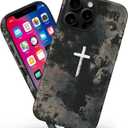 Magnetic for iPhone 13 Pro Case Christian Cross Camo Phone Case, Shockproof Slim Soft TPU and Hard PC Protective Cases Compatible with MagSafe Protective for Religious Boy Men Women, Black