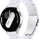Lerobo Lightweight Resin Band Compatible with Samsung Watch 7 6 5 4 40mm 44mm Galaxy Watch 4 6 Classic 42mm 46mm 43mm 47mm Galaxy 5 Pro 45mm Active 2 40mm 42mm, 20mm Smartwatch Band for Women Men