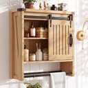 Minifeel Bathroom Wall Cabinet, 23.7" W Medicine Cabinet with Sliding Door, 7.9"D x 23.7"W x 24.6"H
