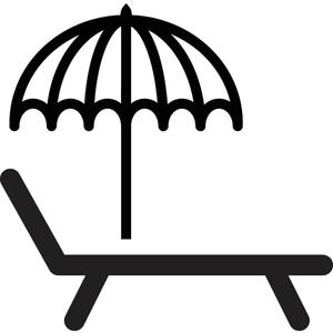 Adjustable Beach Chair Umbrella with Clamp, Blue