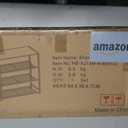 HOMEFORT 4-Tier Shoe Rack Organizer, Shoe Tower for Closet, Shoe Storage Shelf with MDF Top Board, Each Tier Fits 3 Pairs of Shoes, Entryway Shoes Organizer with Sturdy Metal Shelves, Rustic Brown