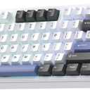 Linky 87 Wireless Mechanical Keyboard,Tri-Mode BT5.0/2.4GHz/USB-C Hot Swappable Custom Keyboard, Linear Switches,RGB Backlit Computer Gaming Keyboards for PC/Tablet/PS/Xbox(Blue Stone)