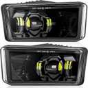 Silverado LED Fog Lights for 07-14 Chevy Silverado 1500/Silverado 2500HD 3500HD/Suburban 1500/Suburban 2500/Tahoe/Avalanche/GMC Yukon Accessories, 60W Fog Light Assembly Kit, Bumper Fog Lamps
