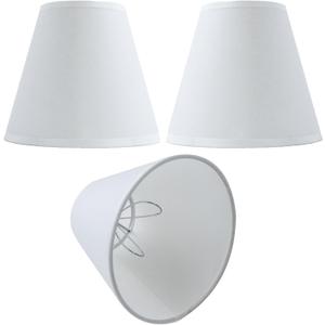 Small Lamp Shade Chandelier Shades Set of 3Fabric Lampshade for Wall LampChandelier ShadesSmall Table LampsFor Cutting Edge Bulbs, Clip-on Fitter Lampshade3" X 6" X 5" (white)