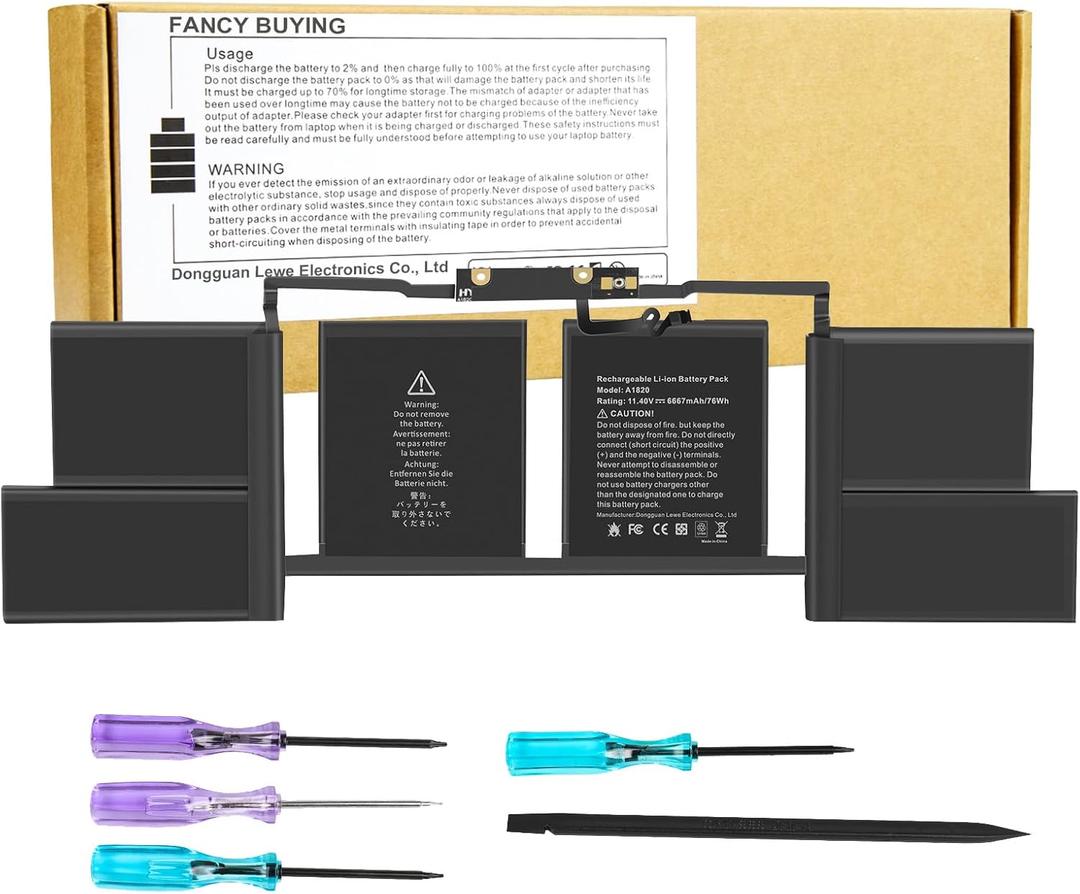 Fancy Buying A1707 Battery A1820 for MacBook Pro 15" (Late 2016, Mid 2017) Touch Bar EMC 3072 EMC 3162 MLH32 MLH42 MLW72 MLW82 MPTR2 MPTT2 MLH52 MLW92 MPTU2 MPTV2 MPTW2 MPTX2