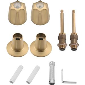 Bathtub& Shower 2-Handle Remodel/Rebuild Trim Kit Replacement for Price Pfister Verve, 2 Knob HandleBrushed Gold