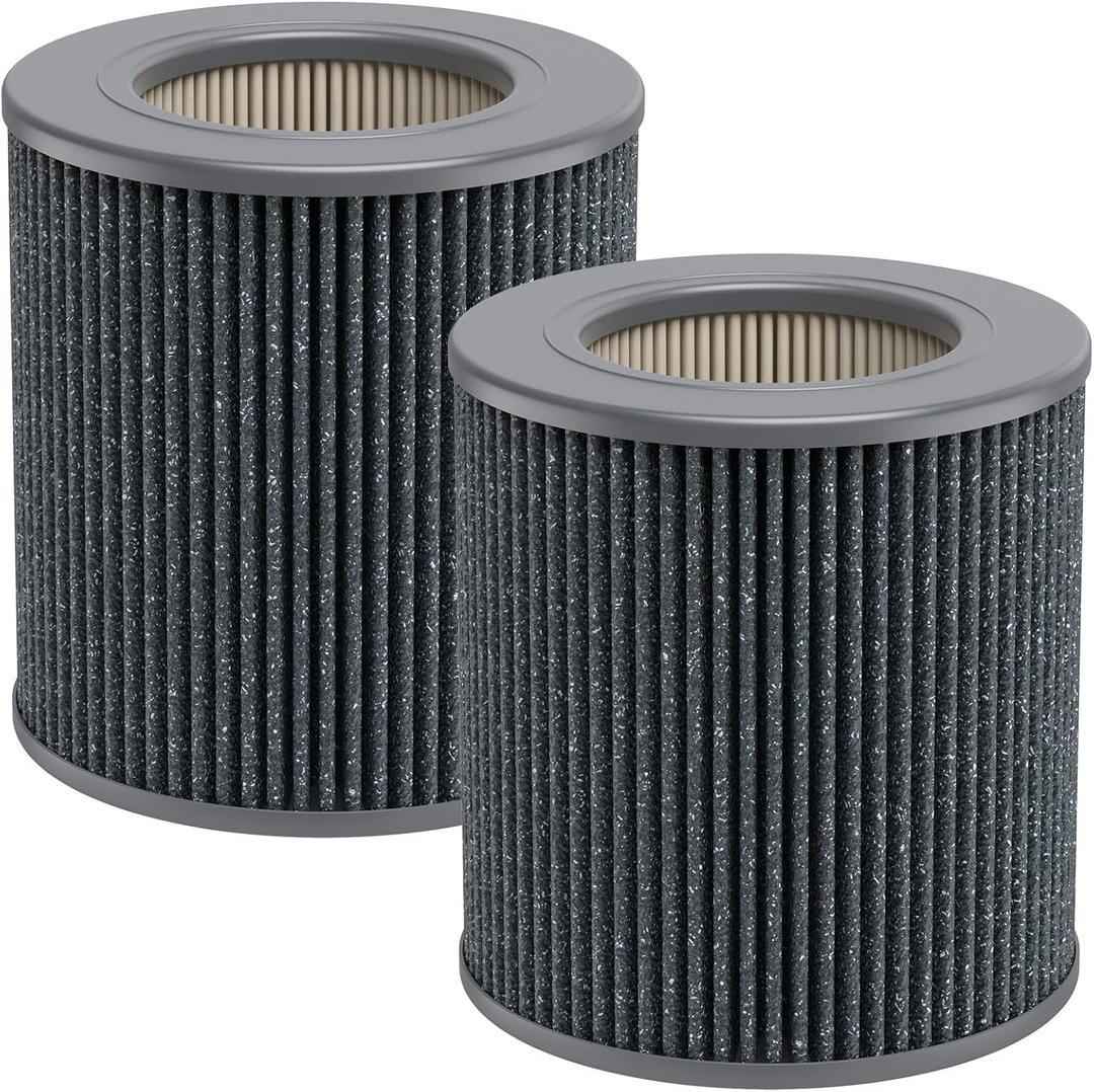 2 Pack Air Mini PECO-HEPA Replacement Filters Compatible with Moleku-le Tri-Power Air Mini and Air Mini + Air Purifiers, 3-in-1 High-Efficiency Replacement Filter