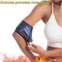 Vigorix Arm Trimmers for Women: Compression Sleeve Sweat Band, Heat-Trapping Design for Workout & Fitness (Small-Medium, Blue)