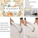 Autumn Pumpkin Gender Reveal Backdrop 8x6FT Fall Pumpkin Theme He or She Gender Reveal Photography Background Boy or Girl Baby Shower Party Decorations Supplies Photo Props