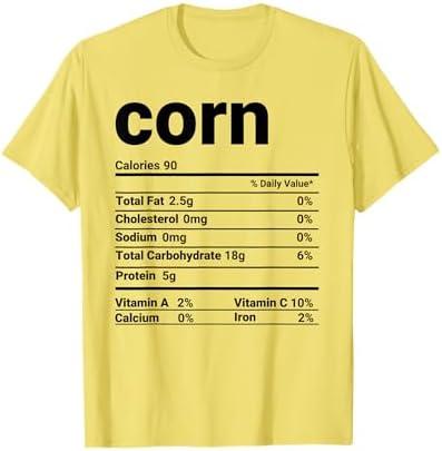 Corn Nutrition Facts Thanksgiving Costume T-Shirt, L