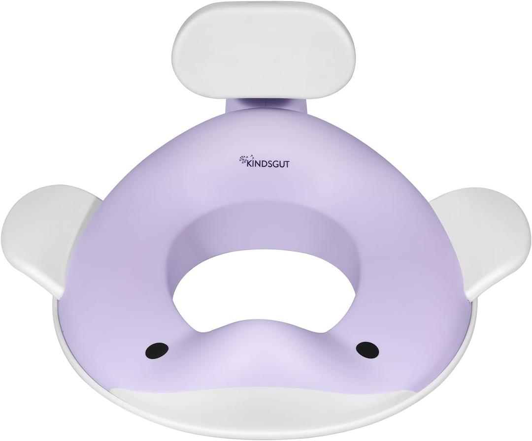 Kindsgut Potty Training Seat in whale design, designed in Germany, suitable for all toilet shapes non-slip toilet seat, Lilac
