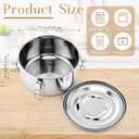 4 Pcs Stainless Steel Bento Box Bulk, 101 oz
Reusable 304 Stainless Steel Food Storage Containers with Lockable Clips to Leak Proof, Dishwasher Safe