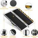3FT Portable Wheelchair Ramp, Non-Slip Aluminum Folding Handicap Ramp for Home Steps, Stairs, Threshold and Doorways, Scooter Ramps, 800LBS Capacity