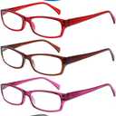 VIDEBLA 5 Pack Computer Reading Glasses Men and Women Anti Eyestrain Blue Light Blocking Glasses for Reading (Mixed colours, 1.00)