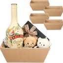 12 PCS Mother's Day Sturdy Baskets for Gifts with Handle Bulk Small Gift Basket Empty for Xmas Valentines Mother's Day(Classical,Brown) (1 Count (Pack of 12))