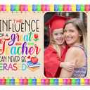 FLYAB Teacher Picture Frames Teachers Appreciation Gifts for Graduation Retirement Back to School 4x6 Photo Frame Wood Leather Frame
