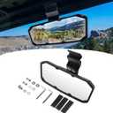 Wsays 10.5" x 3.75" Rear View Mirror, High-Definition Race Convex Mirror, ABS housing & Tempered Glass Center Mirrors Compatible with Polaris Ranger 570 900 XP 1000/Crew 2015-2025 FIT Can Am Defender