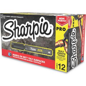 Sharpie Pro Permanent Marker, Fine Point, Black, 12 Count (2017818)