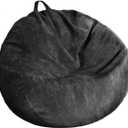 Bean Bag Chair Cover (No Filler) Stuffed Animal Storage Bean Bag Cover Pets Dogs/Cats Lazy Beds. Washable Ultra Soft Corduroy Stuffed for Organizing Plush Toys or Textile, Sack Bean Bag (Black)