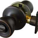 Design House Terrace Door Knob and Hardware, ANSI Grade-3 Certified, Bedroom/Bathroom Privacy Lock, Multiple Length Door Backset, Oil-Rubbed Bronze, 1.85 in. Diameter, 728725