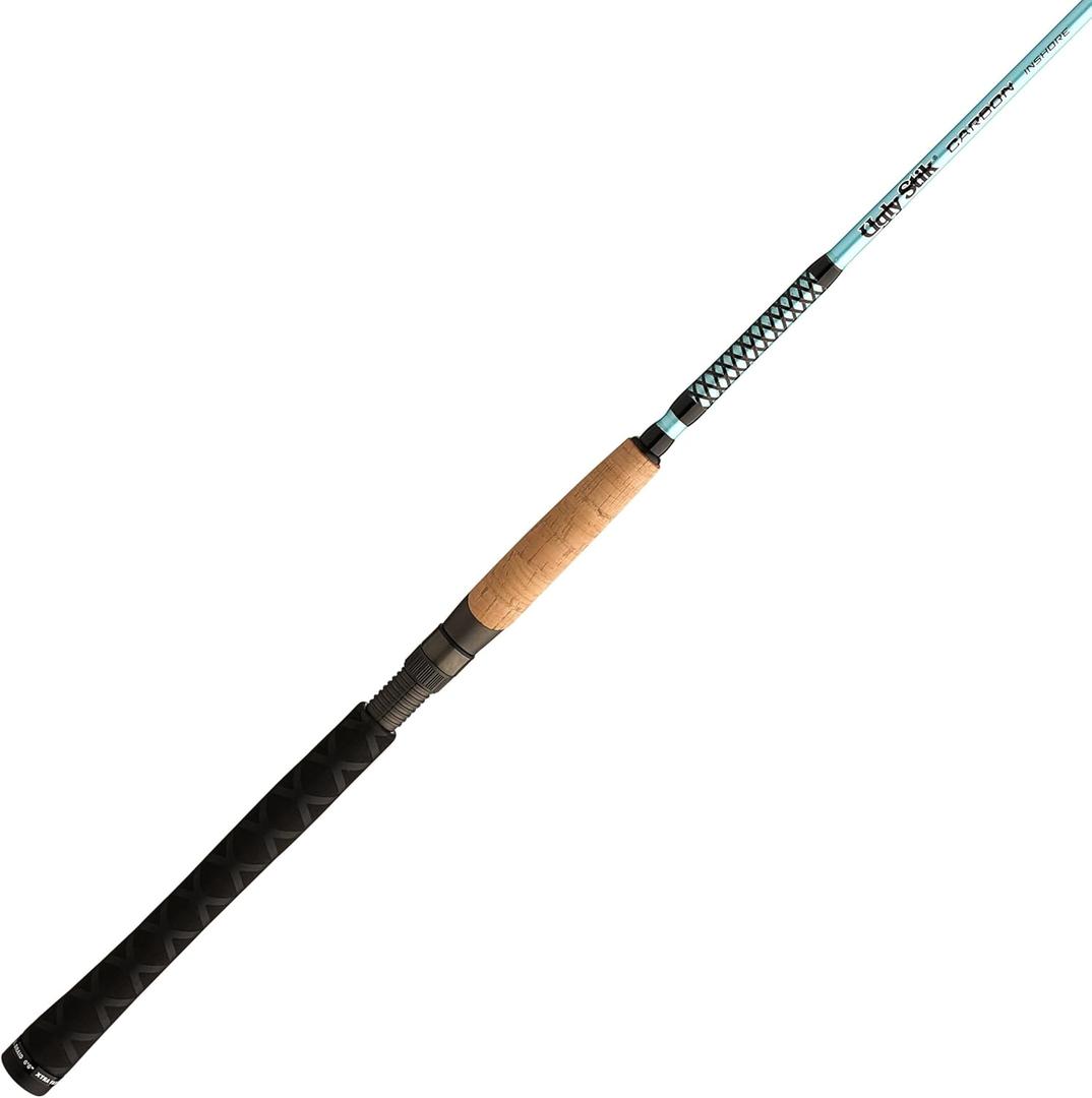 Ugly Stik Carbon Inshore Spinning Rod, Durable and Balanced Fishing Rod, 24-Ton Graphite Blank, Solid Graphite Tip for Increased Sensitivity (7'6" - Medium Light - 1pc - 8-15lb)