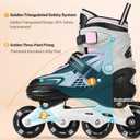 Gonex Inline Skates for Girls Boys Kids, Adjustable Skates Outdoor Blades Inline Roller Skates for Children Teens Women with Light Up Wheels for Indoor Outdoor Backyard Skating, Pink, L