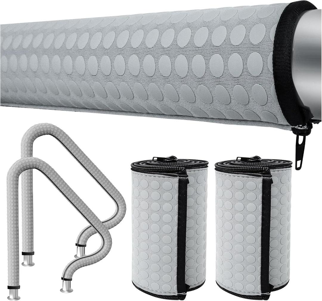 Swimming Pool Handrail Cover, Non-Slip Railing Handle Grip Covers with Zippers, Fit Most Above/Inground Pool Hand Rails, Cooling, Soft & Comfortable Touch Ladder Sleeve (6 Ft, 2 Pack)