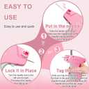 Stitch Gun for Clothes Handheld Stitch Gun Quick Clothing FixerSewing Kit Includes 1,000 Black Fasteners & 1,000 White Fasteners & 6 Needles (Pink)