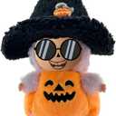 2 x 17cm Doll Clothes,Pumpkin Outfit with Witch Hat,6.7-Inch Doll Accessories,Halloween-Themed Clothes for 17cm Dolls,Halloween Costume for Collectible Dolls,Gift Idea