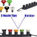 M MINGLE Replacement Pressure Washer Gun with Extension Wand, M22 15mm or M22 14mm Fitting, 5 Nozzle Tips, 40 Inch, 4000 PSI