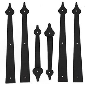 Decorative Garage Door Hinges Handles Hardware Kit Metal Gate Door House Hinge Handle 6 Pask