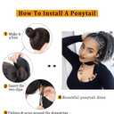 Oseti Short Grey Drawstring Ponytail for Black Women 6inch Gray Curly Ponytail Clip in on Ponytails Hair Extensions Lovely Afro Ponytails Hair Synthetic Fake Loc Ponytail Hairpieces for Women