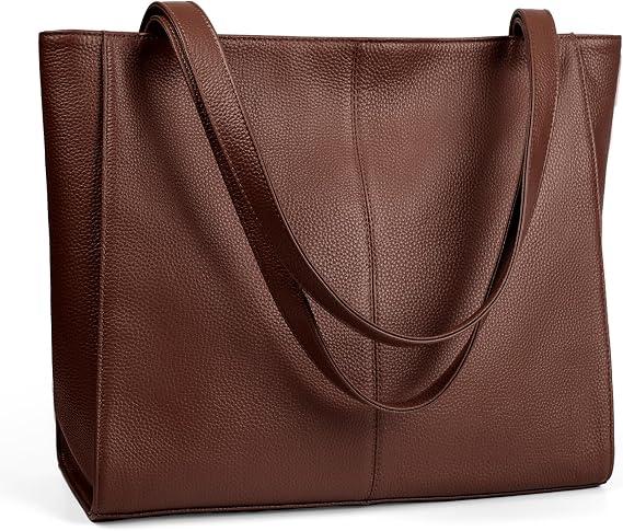 Genuine Leather Tote Bag for Women Work Travel Leather Purse Handbags