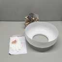 Slypadan Semi Flush Mount Ceiling Light, 12 Inch Large Gold Ceiling Light Fixture, 3-Light Globe White Glass Farmhouse Kitchen Lighting Fixtures for Bathroom, Hallway, Dining Room (Bulb Not Included)