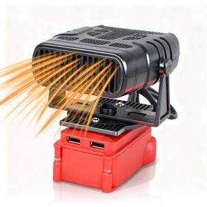 Portable Cordless Small Space Heater for MWKEE M18 18V Battery, 170W Efficient Heating Small Room Space Heater with 180Adjustable Angle, Safe & Quiet for Car Office Room Tent Use(No Battery)