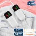 Heated Electric Blanket King Size - 90" x 100" Heating Blanket with Dual Control, 10 Heating Levels & 8 Hours Auto Off, Soft Warm Blanket, Christmas Birthday Gifts for Senior Grandma