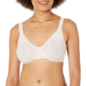 Olga Women's Sheer Leaves Minimizer Bra (38D)