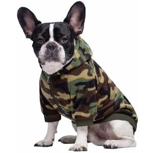 Camo French Bulldog Clothes Dog Hoodie Sweatshirts with Pockets for Small Dogs Puppy Chihuahua Coat Clothing Pet Cat Hoodie Fleece Dog Sweaters Costume