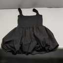 Milumia Women's Square Neck Sleeveless Ruffled Bubble Mini Tank Dress (Black), XS