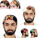 SARJANA Pack of 10 Pieces Womens Mens Headband Wide Hair Bands Bandana Colorful Boho Head Wraps (Cotton Printed)