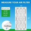 LotFancy 10x20x1 Air Filter MERV 8 4-Pack, Actual Size: 9.75"x19.75"x0.75",Pleated Furnace & AC Filter Replacement, Captures Dust, Pet Hair, Pollen