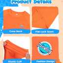 Boys Rash Guard Swim Shirts - Long Sleeve UPF 50+ Sun Shirts for Toddler Kids, Sun Protection SPF Water Surfing Shirts