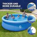DIMAR GARDEN 12ft x 36in Inflatable Swimming Pool, Outdoor Above Ground Blow Up Pools