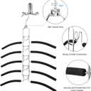 Mastom Space Saving Clothes Hangers, Multilayer Metal Hanger 2 Pack 5 in 1 Space Saver Coat Hangers, Anti-Slip Foam Padded Shirt Suit Hanger for Closet Storage Organizer