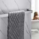24 Inch Towel Bar 2 Pack for Bathrooms 12/16/20/24/28/32/36 Inch Stainless Steel 304 Brushed Nickel Towel Holder Modern Square Towel Rod Rustproof Wall Mount (2, Brushed Nickel, 24 Inch)