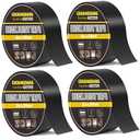 Black Joist Tape for Decking,2inx50ft,4-Pack,Joist Deck Butyl Tape for Joist, Roofs Beams,RV,Doors, and Fences,Waterproof Butyl Joist Tapes,Anti-Corrosion,Weather-Resistan