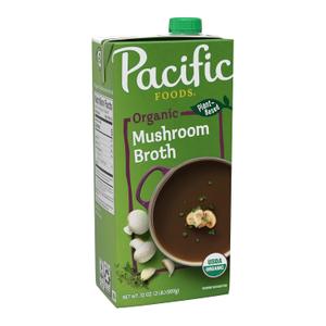 Pacific Foods Organic Mushroom Broth, 32 oz Carton (32 Fl Oz (Pack of 1)), BB JAN 15 2026