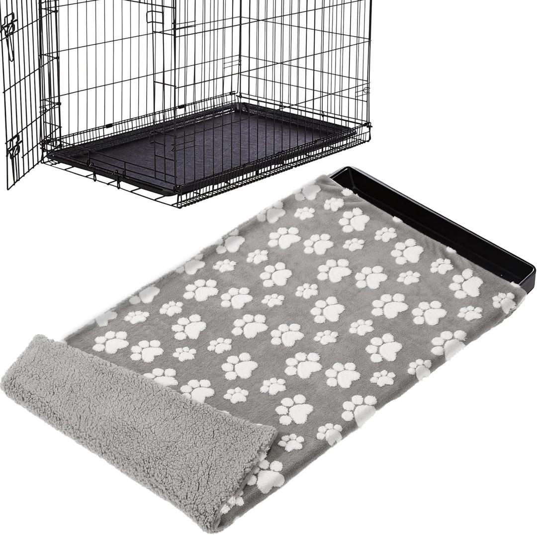 BALAPET Washable Dog Crate Pan Cover, Soft Plush Velvet Liner for Dog Crate Tray Fitted Cover for Pet Crate Pan 36 x 23 Inch,Reusable Pan Cover Only(36.2x23.6in)